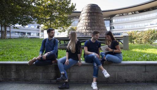 Students at Campus Luigi Einaudi
