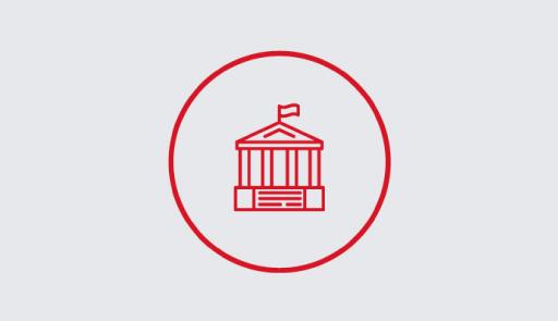 immagine decorativa rossa su fondo grigio