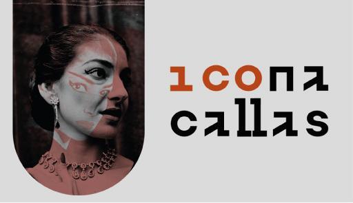 Fotografia del volto di Maria Callas