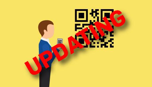 Back to UniTO: access to University venues figura maschile stilizzata che inquadra un qrcode con il cellulare