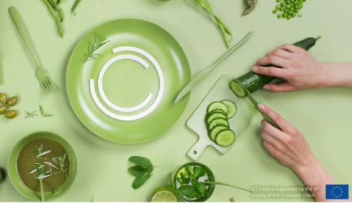 Hands cutting vegetables