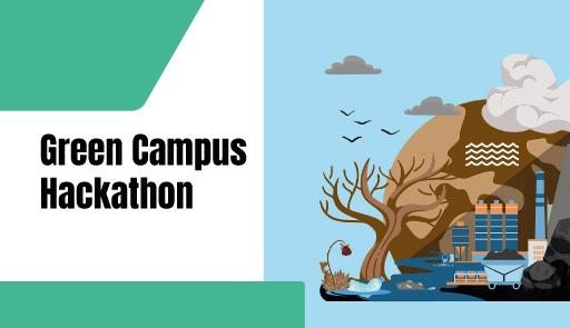 logo dell'iniziativa e scritta Green Campus Hackathon