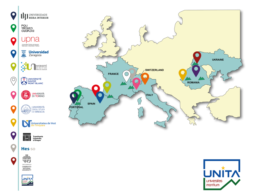 Mappa degli Atenei di UNITA