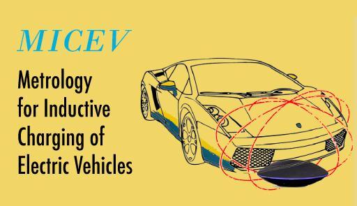 Immagine di un'automobile e testo MICEV Metrology for Inductive Charging of Electric Vehicles
