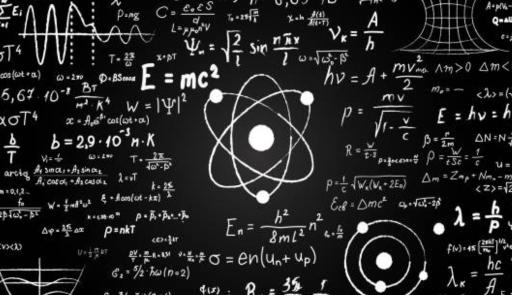 Formule scritte in bianco su fondo nero