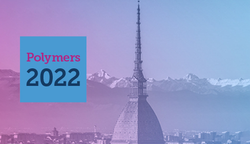 Immagine della Mole Antonelliana e testo "Polymers 2022"