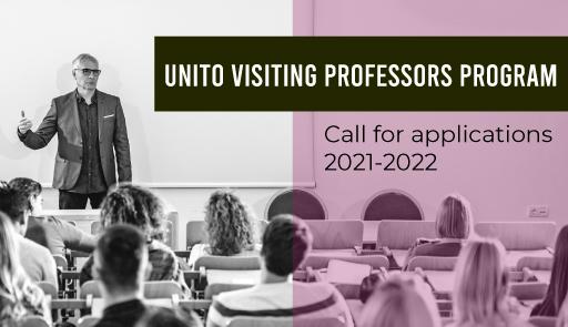 Docente a lezione e testo "UniTO Visiting Professors Program"