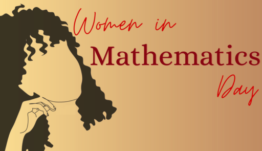 volto di donna stilizzato e testo "Women in Mathematics"